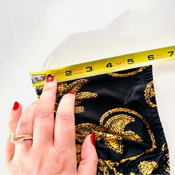 3 SEE YOU MONDAY Blue White Print Bandeau Strapless Tube Bralette Bra Crop Top S - Picture 9 of 9